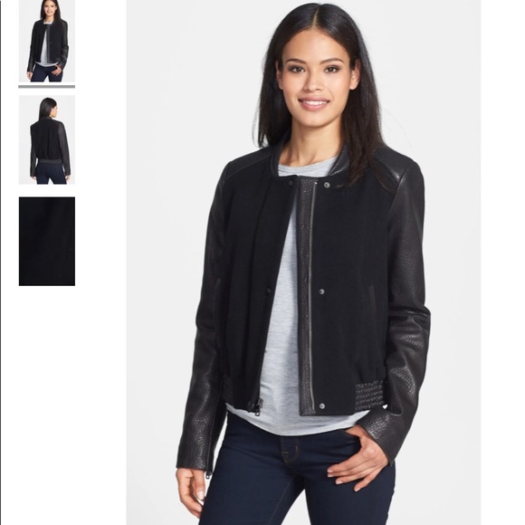 Cole Haan Jackets & Blazers - Cole Haan Leather Bomber Jacket